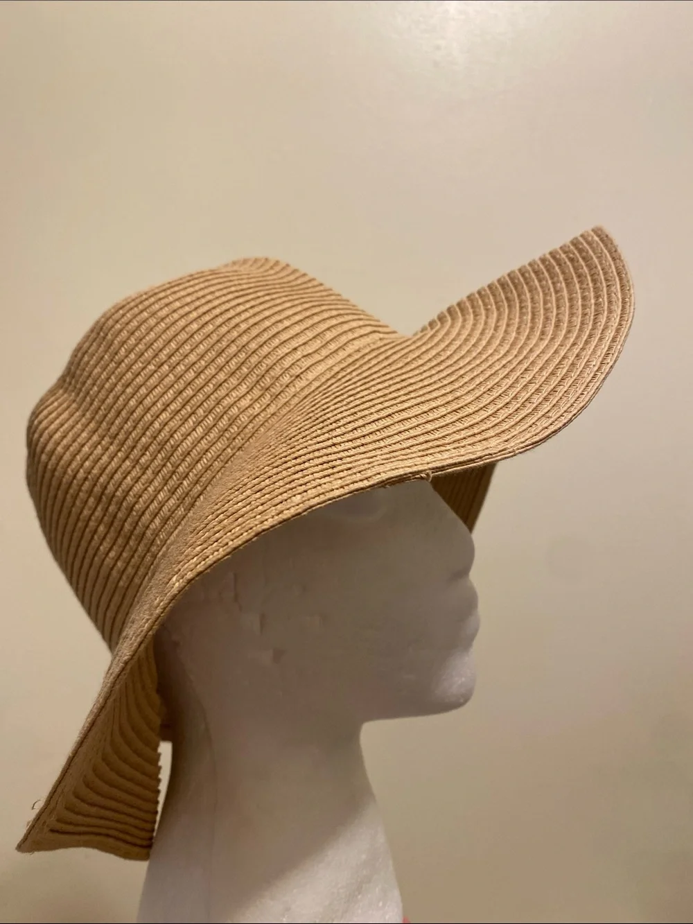 Madewell Tan Wide-Brim Straw Sun Hat. Size S/M